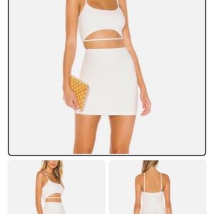 Superdown White Cutout Mini Dress